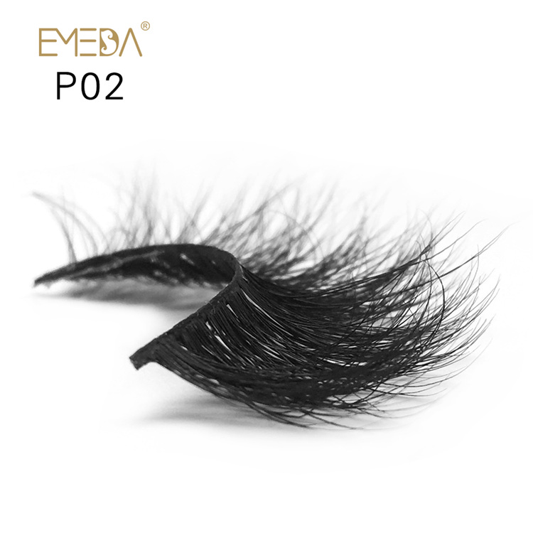 3D Real Mink Fur Eyelashes,100% Handmade Strips Mink Eyelash YH002